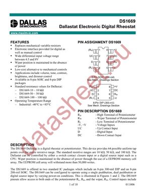 DS1669S-10+T&R datasheet  